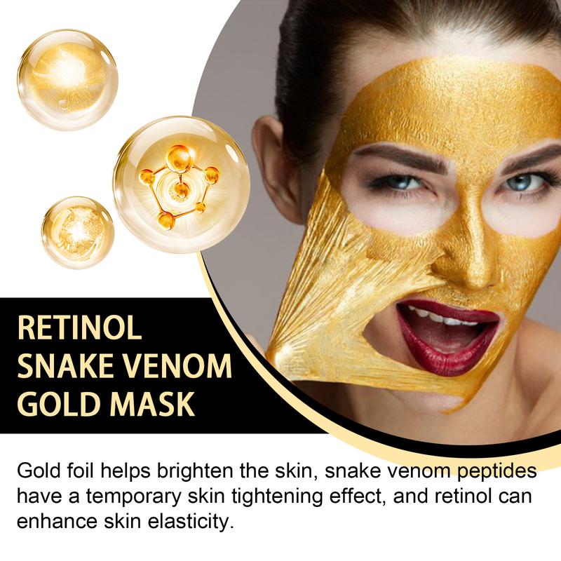Product Introduction of Eelhoe Retinol Snake Venom Gold Facial Mask Cleansing Skin Firming Pores Brightening Skin Rejuvenating and Hydrating Facial Mask 8