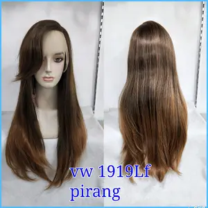 front Lace wig rambut palsu wanita dewasa panjang60cm Lurus 1919Lf pirang
