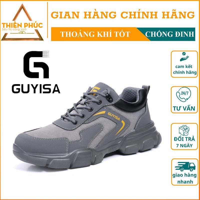 Giày bảo hộ lao động nam xám siêu nhẹ, Thoáng khí vượt trội - chống đinh, chống va đập, giay  bao Shoes giay  baohosieunhe