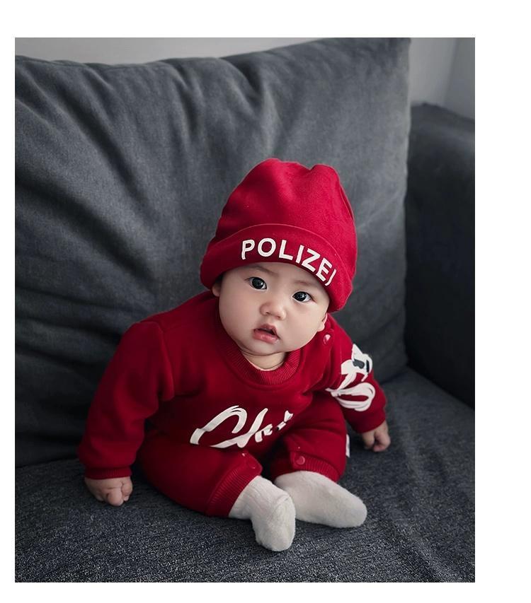 Product Introduction of Áo Jumpsuit Quần Lót Lông Cừu Cho Em Bé Phong Cách Mùa Thu Và Mùa Đông, Màu Đỏ Lễ Hội, Thích Hợp Cho Một Tháng Tuổi Và Một Trăm Ngày, Quần Áo Năm Mới, Siêu Dễ Thương 9