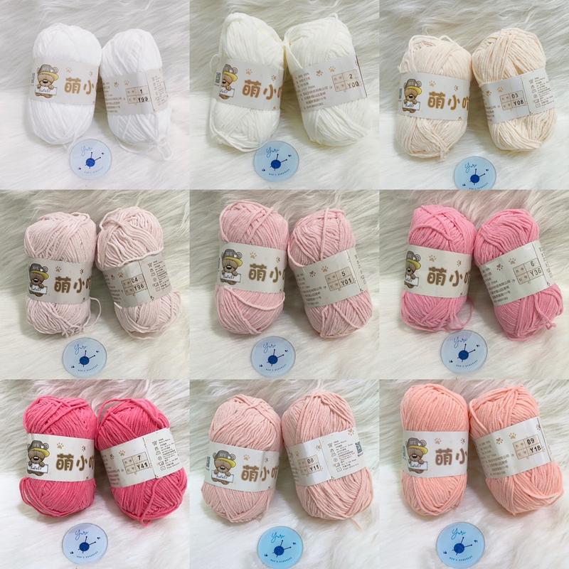 Len baby gấu, len nhung gấu, len nhung đũa mini, sợi nhung