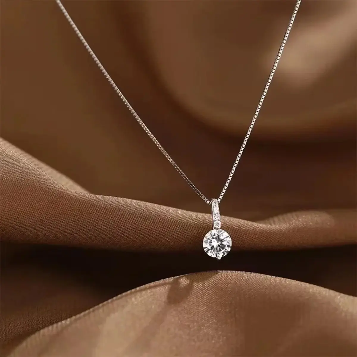 Vòng Cổ Zircon Tròn, Thời Trang, Bạc Sterling 925, Phong Cách Tối Giản, Mặt Dây Chuyền Choker Quyến Rũ, Thích Hợp Cho Bữa Tiệc, Quà Tặng Cho Phụ Nữ, Đồ Trang Sức Tinh Xảo