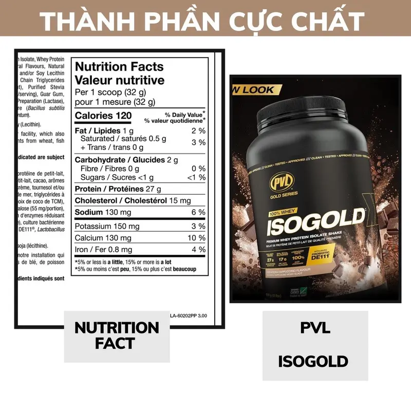 Sample Gói nhỏ Whey Protein PVL ISO GOLD - Whey Hydrolyzed & Isolate - 27G Protein - Gói 32G 2
