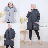 Gambar New Jacket Muslimah Long Hijab SAFIERA PARACHUTE Premium Tebal Bolak Balik Hoodie Bisa dilepas Kekinian Hight Quality Jaket Wanita - Dusty Pink, L dari jnjfashion.id Kab. Sukoharjo 4 Tokopedia