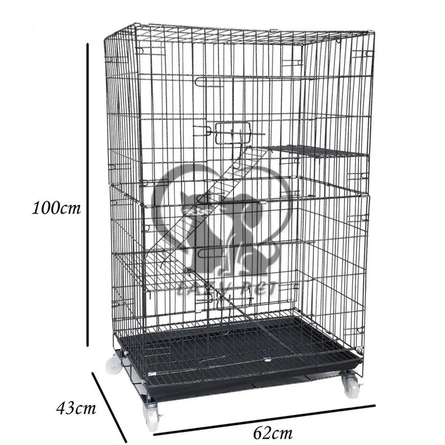 Cat Cage 2 level (2 tiers) Large Platform /Pet Cage, Cat Cage,Household Cat Cage, Cat Pet House Cat House Mobile Pet