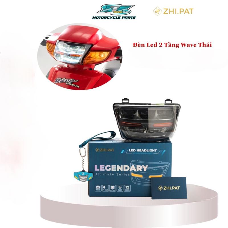 Đèn pha led 2 tầng zhi.pat xe wave 100 110 110s wave Thái LEGENDARY