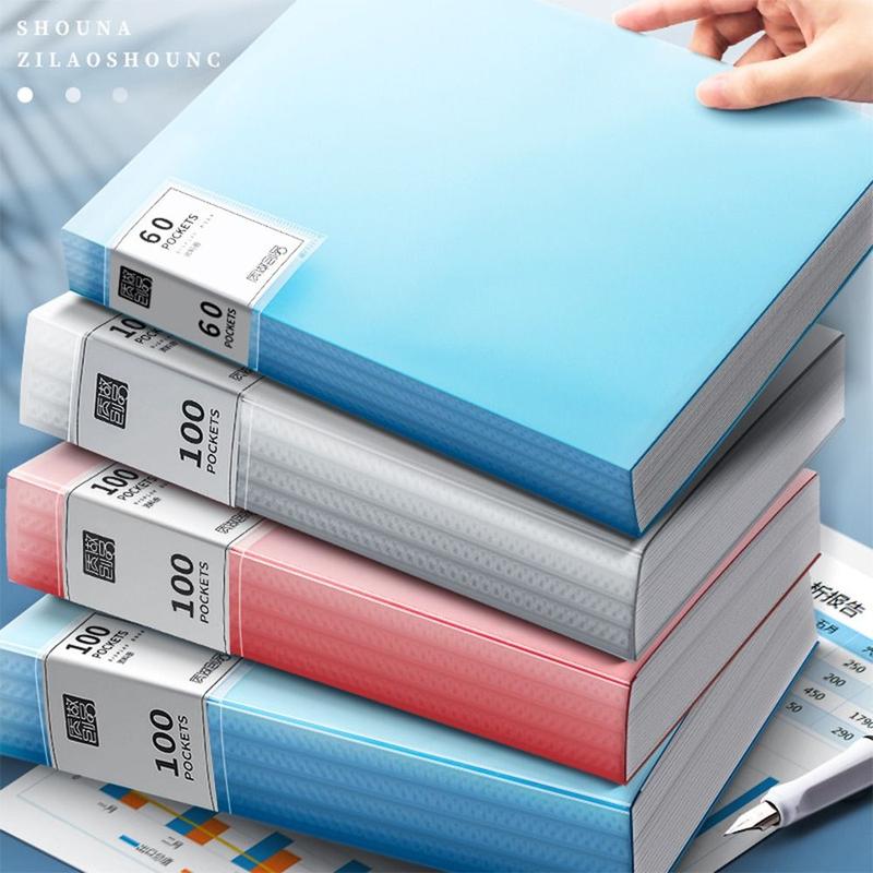 Product Introduction of Simple 20/30/40/60/100 Pages A4 File Folder Large Capacity Multilayer Test Paper Storage Bag Waterproof Multifunctional Archives Bag Back To School Gift 18