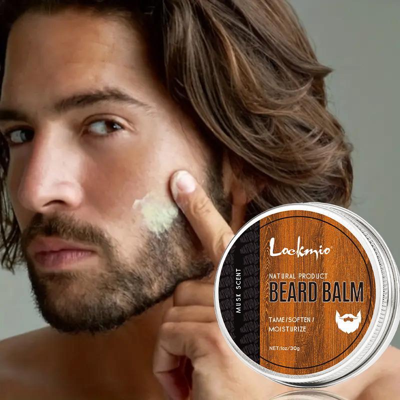 Beard Oil & Beard Balm Set, 2 Counts Beard Care Product, Men's Care Product for Softening, Nourishing, Smoothing and Strengthening Beard 0