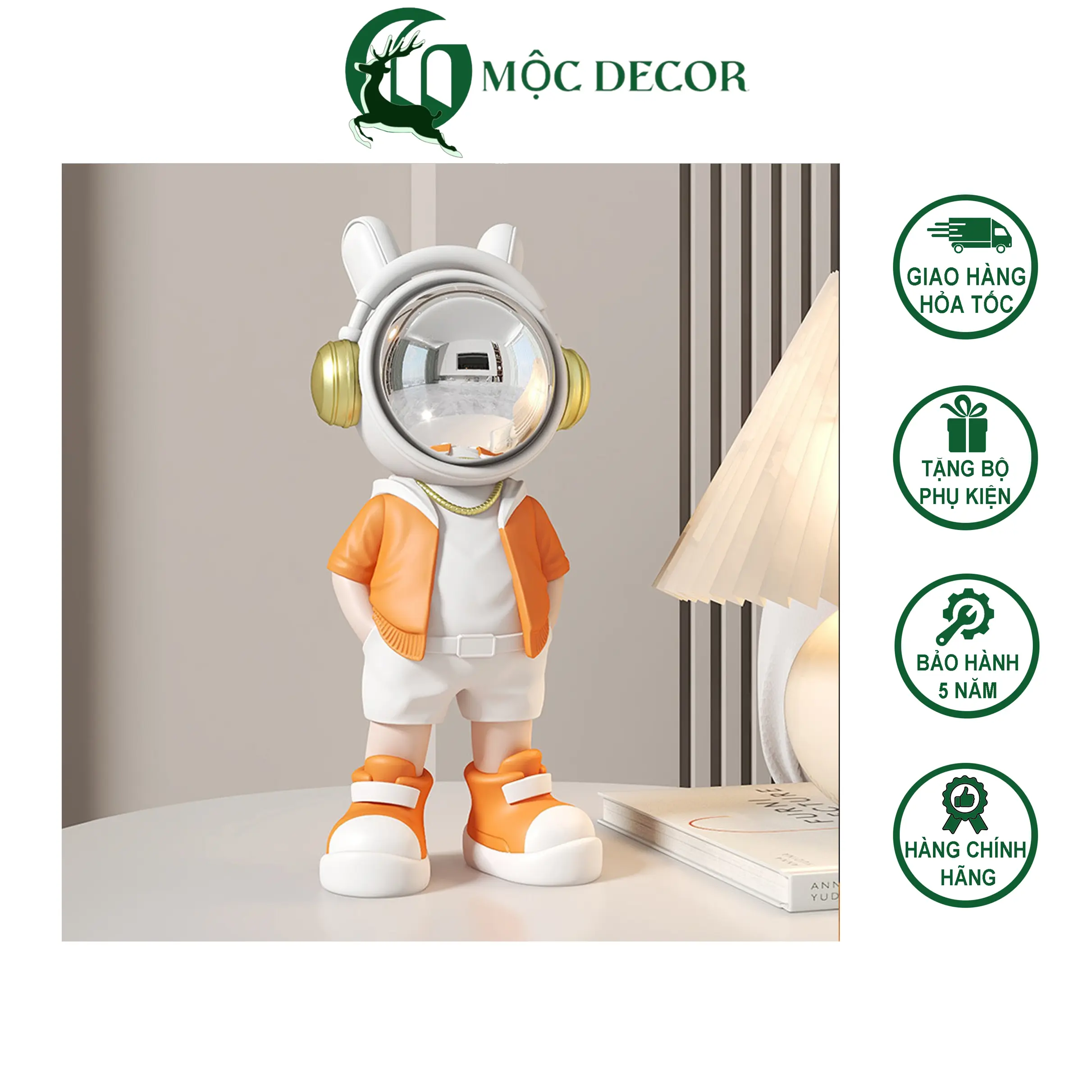 Decor Trang Trí Không Gian Nội Thất Nhà Ở Phòng Khách Phòng Ngủ Văn Phòng Làm Việc Tượng Phi Hành Gia Trẻ Trung Cá Tính Decor Phòng Tre Trang Trí Nhà N04