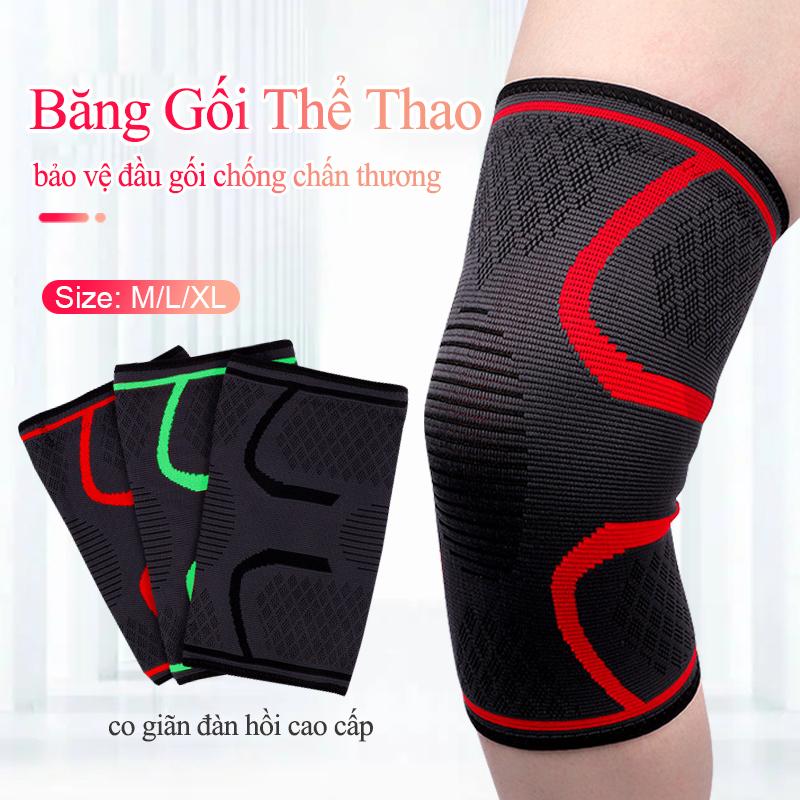 Băng gối thể thao bóng đá,bó gối bảo vệ đầu gối thể thao co giãn đàn hồi cao cấp,băng bảo vệ đầu gối tập GYM