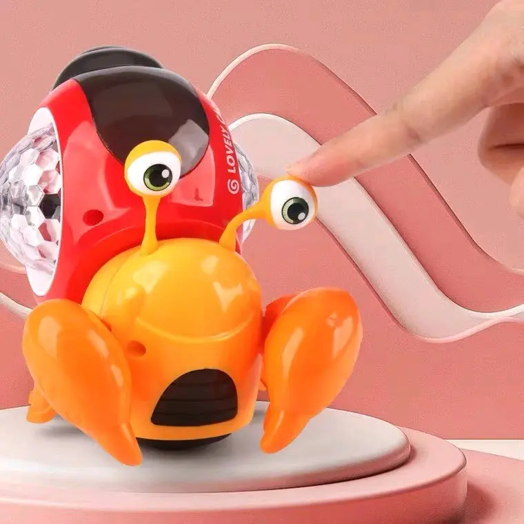 LIVE CODbaru listrik universal ayunan mengangguk siput kecil dan umang-umang, pencahayaan proyeksi musik Q mobil mainan siput lucu, mainan anak-anak, mainan listrik toys 0
