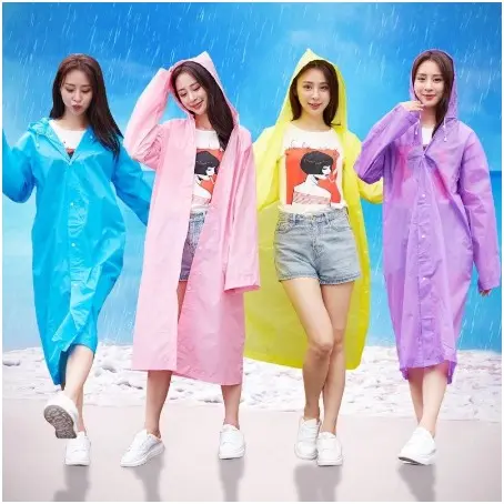 EVA Raincoat Waterproof Reusable Adult Size Raincoat