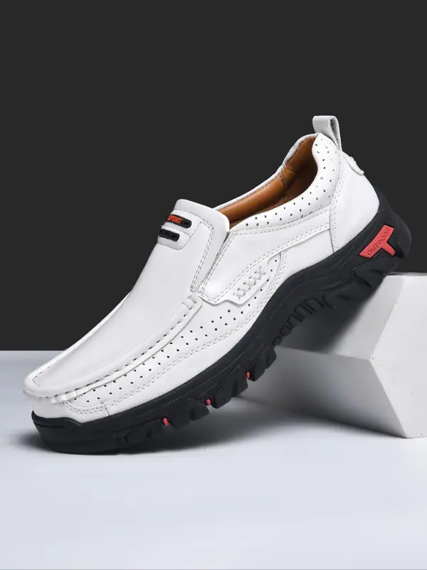 Men's Retro Low Top Slip on Sneakers, Casual Comfortable Soft Sole Non-slip Driving Shoes, Fashionable All-match Sneakers for Daily Wear 1