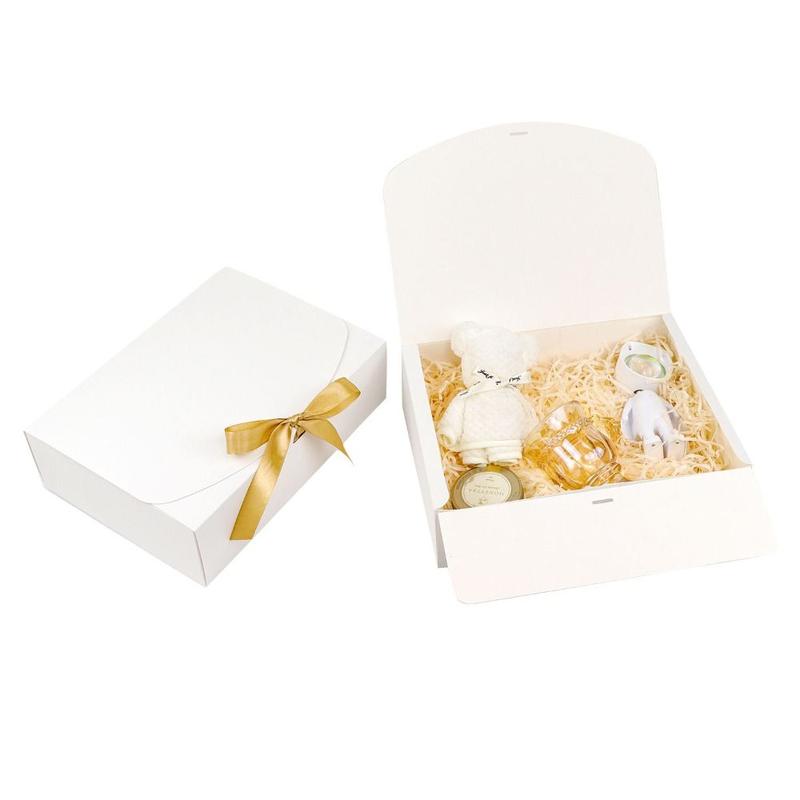 Product Introduction of 10pcs Convenient Foldable Gift Paper Box Solid Color DIY Birthday Wedding Packaging Box Handmade Bowknot Candy Cake Box Valentine's Day 11