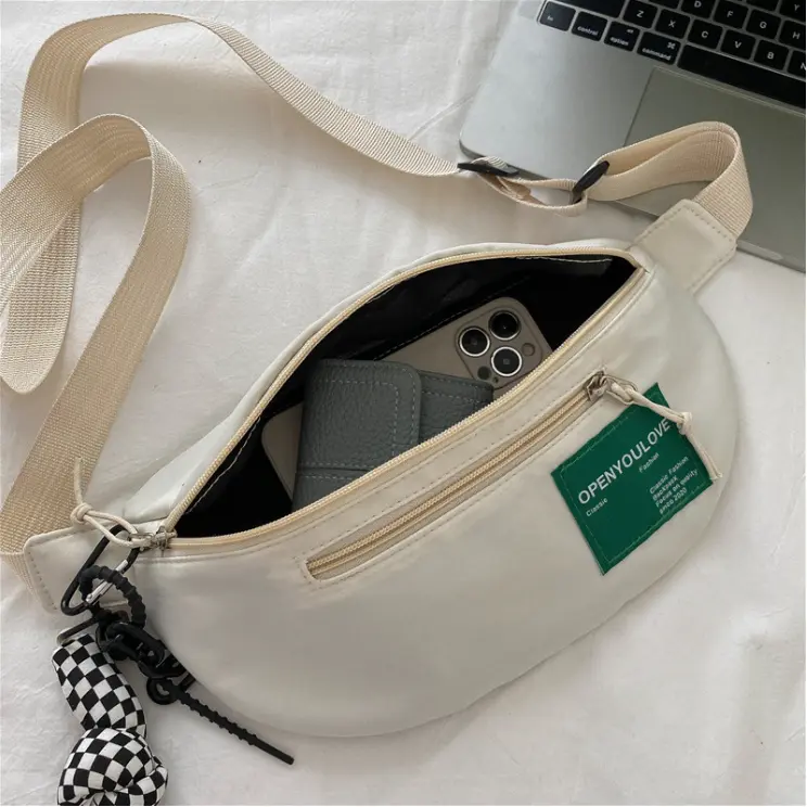 Túi đeo chéo canvas unisex xịn chống nước thời trang, túi bao tử đeo ngực để điện thoại ví tiền đi chơi du lịch đẹp rẻ Bag Nam 2