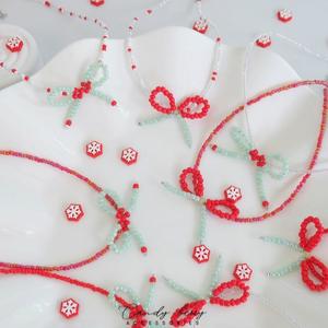 CandyBerry สร้อยคอลูกปัด Christmas collection ลูกปัดญี่ปุ่นพรีเมี่ยมเงาสวย No.CN-025