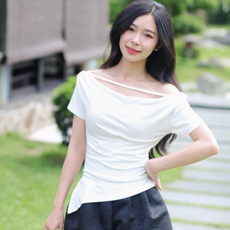 [XẢ KHO] Áo Cotton Vạt Chéo Cổ mix dây TA-186