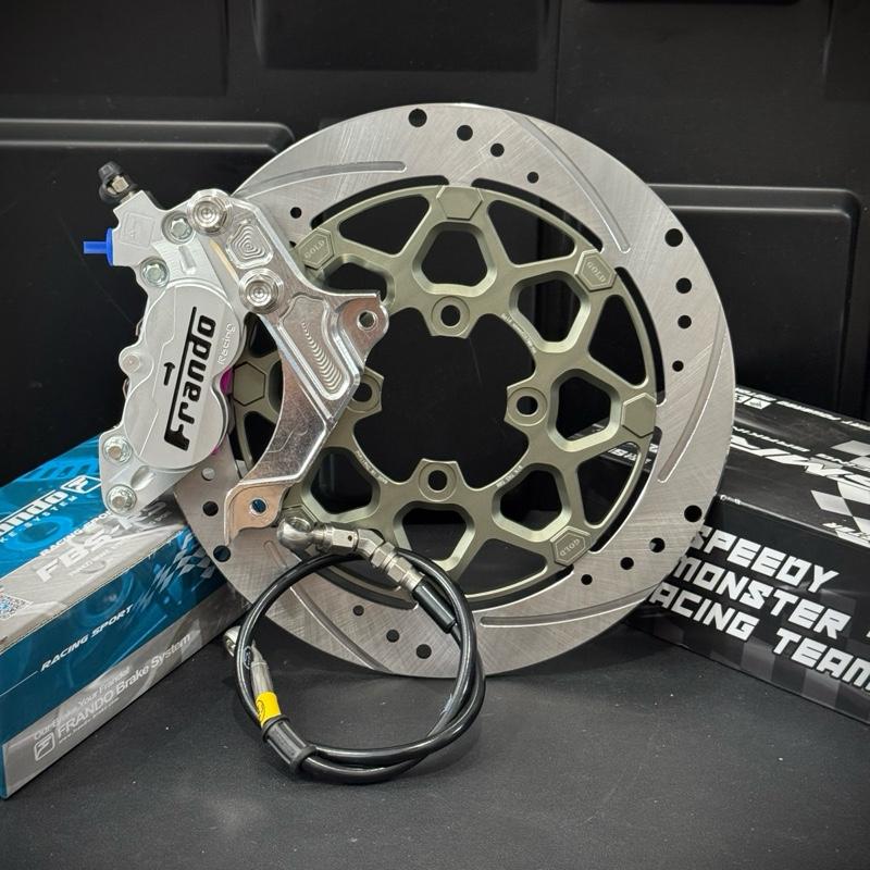 Combo heo fando 4pít - đĩa goldspeed 267mm - dây dầu bấm inox - pas cnc ( lưu ý sử dụng mâm 4 lỗ nha ace )