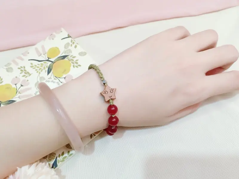 Gelang Tangan Wanita Perfect Fashion Natural Stone Charm Ag13 bahan batu PaprikPremium 3