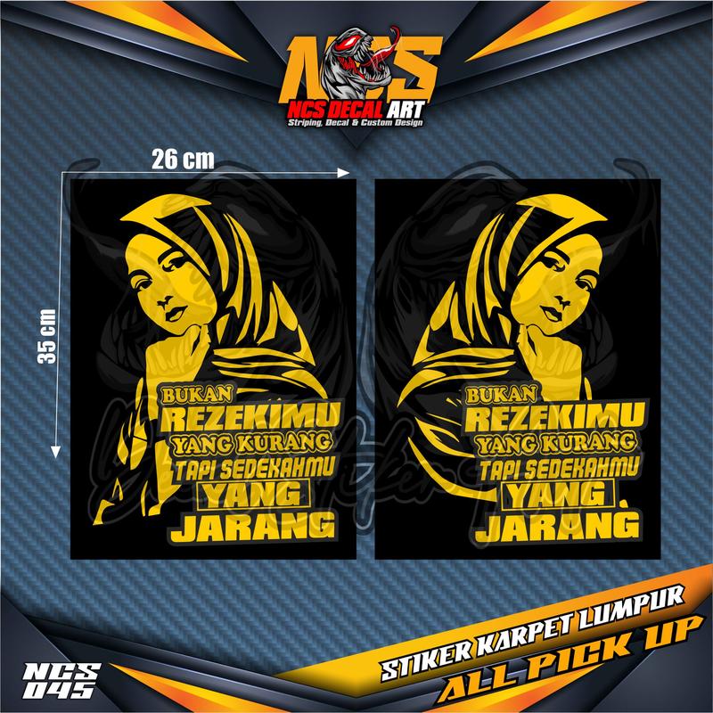 Sticker Karpet Truck /Sticker Karpet Keren Kata Kata Buat Semua Jenis Truck Canter Ragasa elf pick Up dll 0