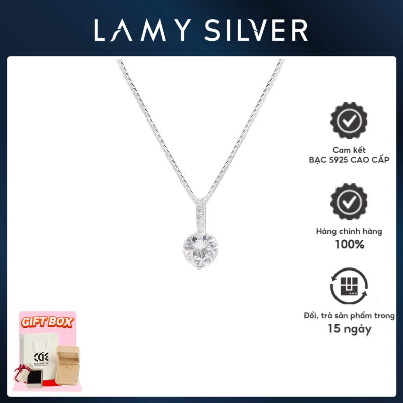 Dây chuyền nữ CDE Bạc S925 Sparkling Stone Necklace Pink CDE6067 - Trang sức CDE Jewelry