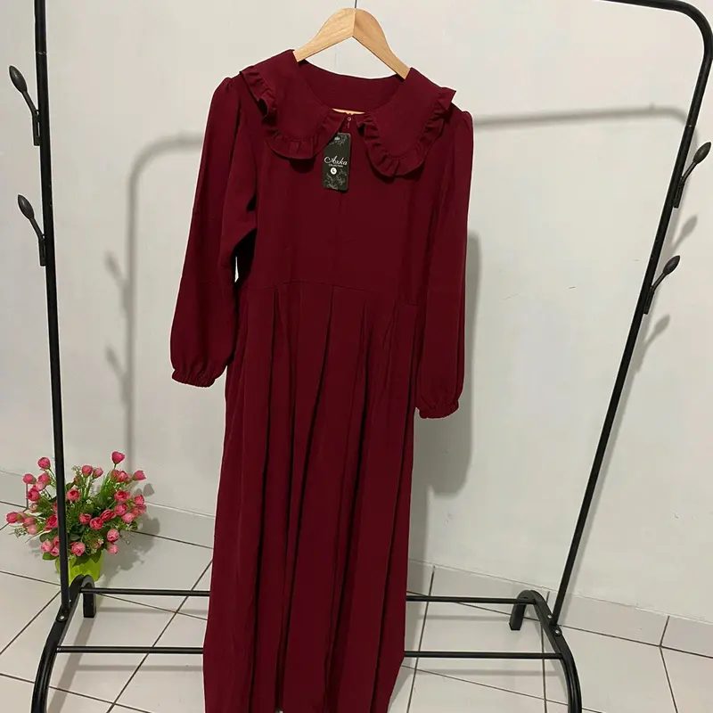 GAMIS CRINCKEL AIRFLOW TERBARU/GAMIS POLOS CRINCKEL 4