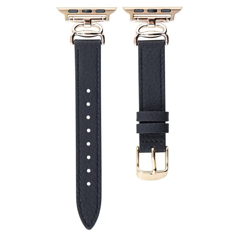 Fashionable Faux Leather Watch Band (Band Only), 1 Count Adjustable Watch Band for Apple Watch Series 9/8/7/6/5/SE/4/3/2/Ultra 2 3