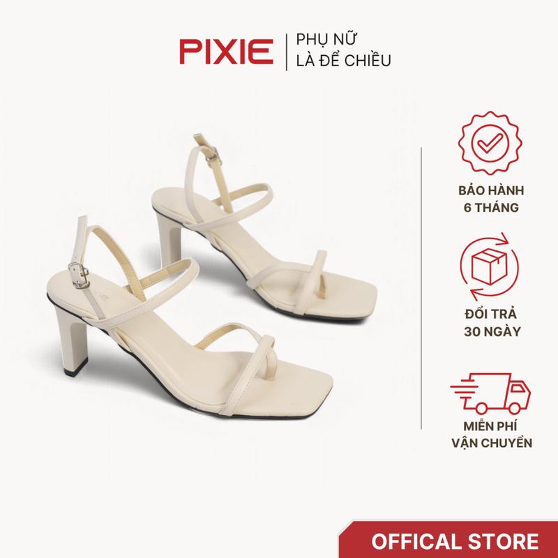 Giày Sandal Cao Gót Nữ 9cm Xỏ Ngón Pixie X560