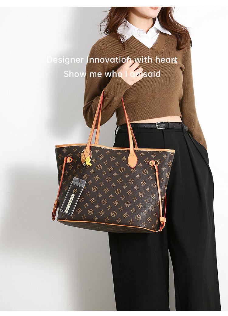 Product Introduction of Túi Tote Cầm Tay Hong Kong, Giá Cả Phải Chăng, Sang Trọng, Cao Cấp, Phong Cách Cổ Điển Da Thật, Thời Trang, Dễ Phối Đồ Thích Hợp Đi Lại, Dung Lượng Lớn, Không Thấm Nước, Túi Đeo Vai Nữ 22