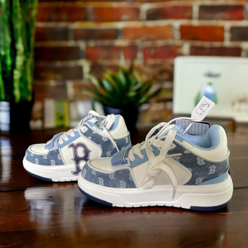Giày thể thao MLBI Mid Xanh - Giày thể thao nữ đế cao thời trang,sang trọng Sneaker Shoes 9