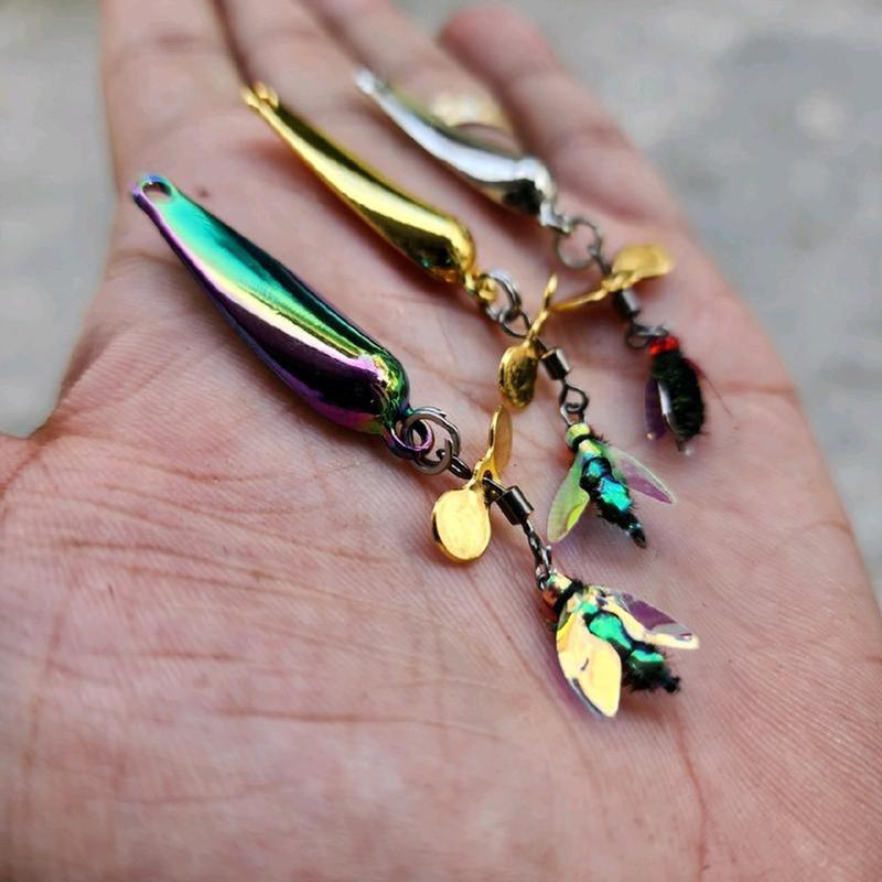 mồi thìa gắn chong chóng chuyên lure suối mương, mồi câu cá lure mương, suối