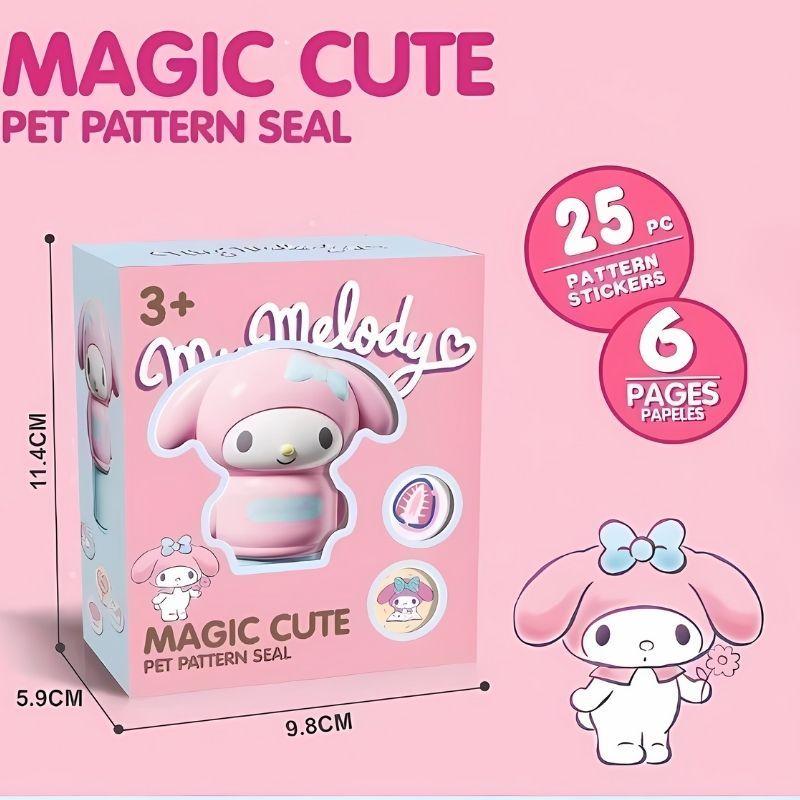 Đồ Chơi Con Dấu Dán nhãn Hình Kuromi, Gấu Dâu Dễ Thương Và 100 Miếng Dán Cho Bé Thoả Sức Sáng Tạo 2
