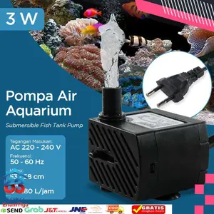 Taffware Pompa Air Celup Multifungsi Aquarium Submersible Pump 220V - JN-300/JN-200