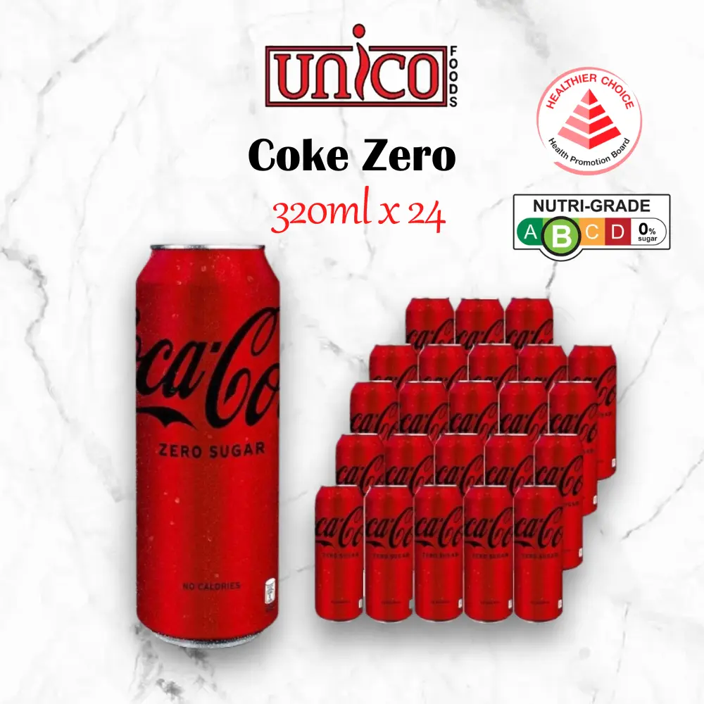 [UNICOFOODS] Coke Zero | 320ML X 24
