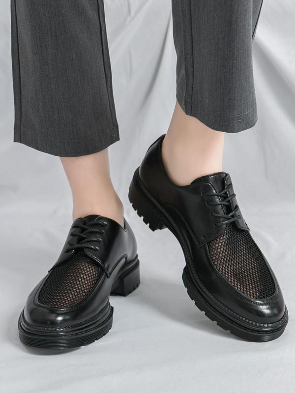 Men's Business Formal Lace Up Dress Shoes, Fashionable Breathable Comfortable Oxfords for Work Office, Male All-match Commuter Shoes for Daily Wear, Boy 3