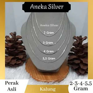 Kalung Itali Santa Putih Variasi, Perak 925
