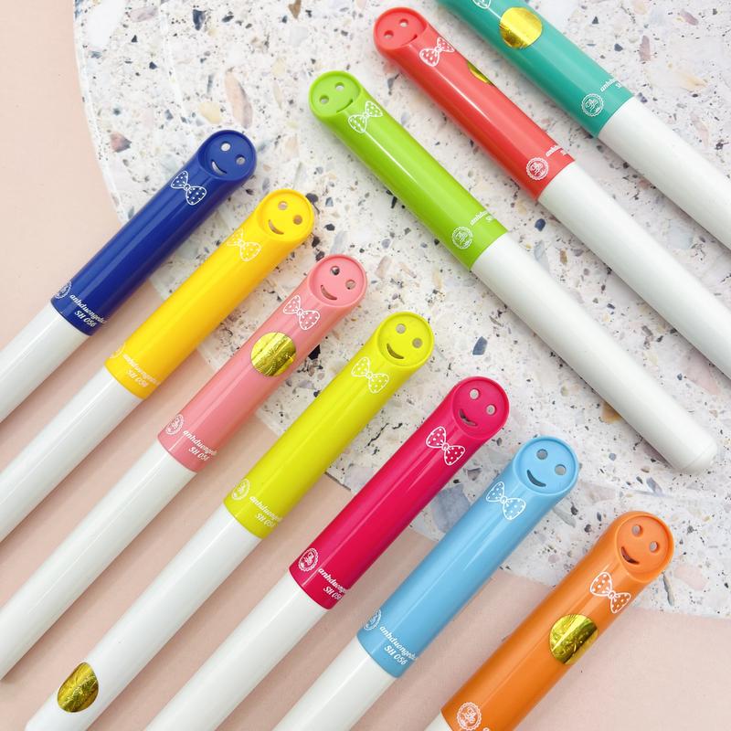 Bút máy luyện chữ đẹp - Bút nét thanh đậm ngòi êm trơn - Bút mài thầy Ánh 056 mặt cười dễ thương