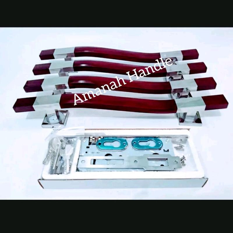 Fullset Gagang Pintu Rumah UNGU 45cm 33cm / Handle pintu rumah stainless Anti Karat 3