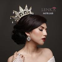 Gambar [STOK TERBATAS] MAHKOTA FULL ROUND BRIDAL CROWN AKSESORIS PESTA MFR008 - Gold dari Lenka Wedding Shop Kota Surabaya 2 Tokopedia