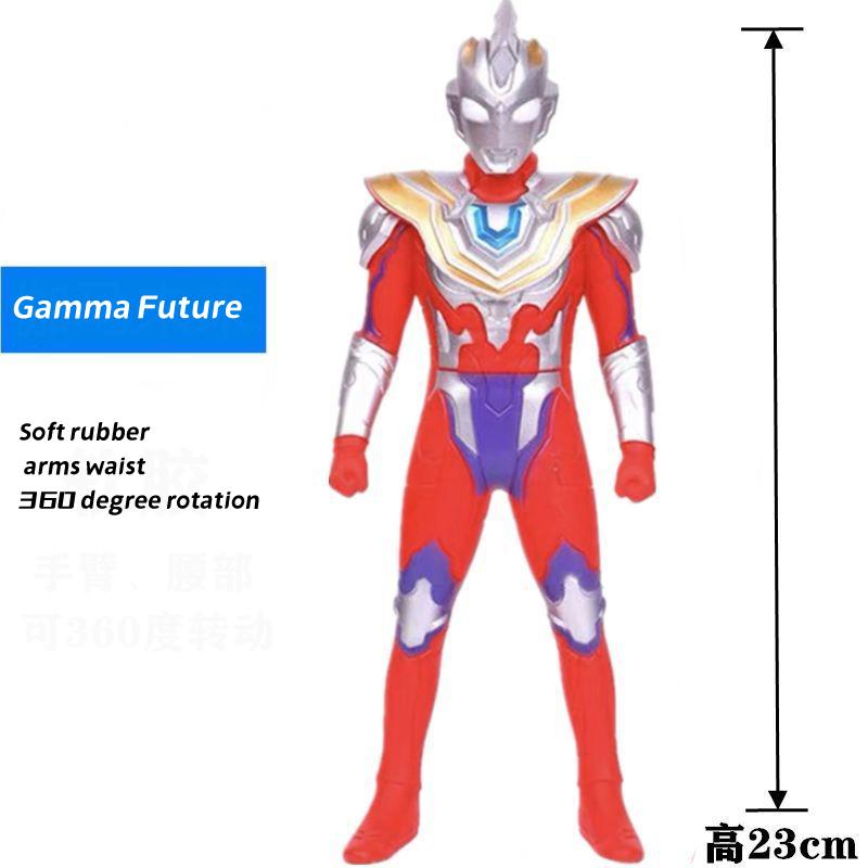 Product Introduction of Children Ultraman soft rubber toy gamma future action figure for kids boy birthday toy gift 13/23/30cm 2