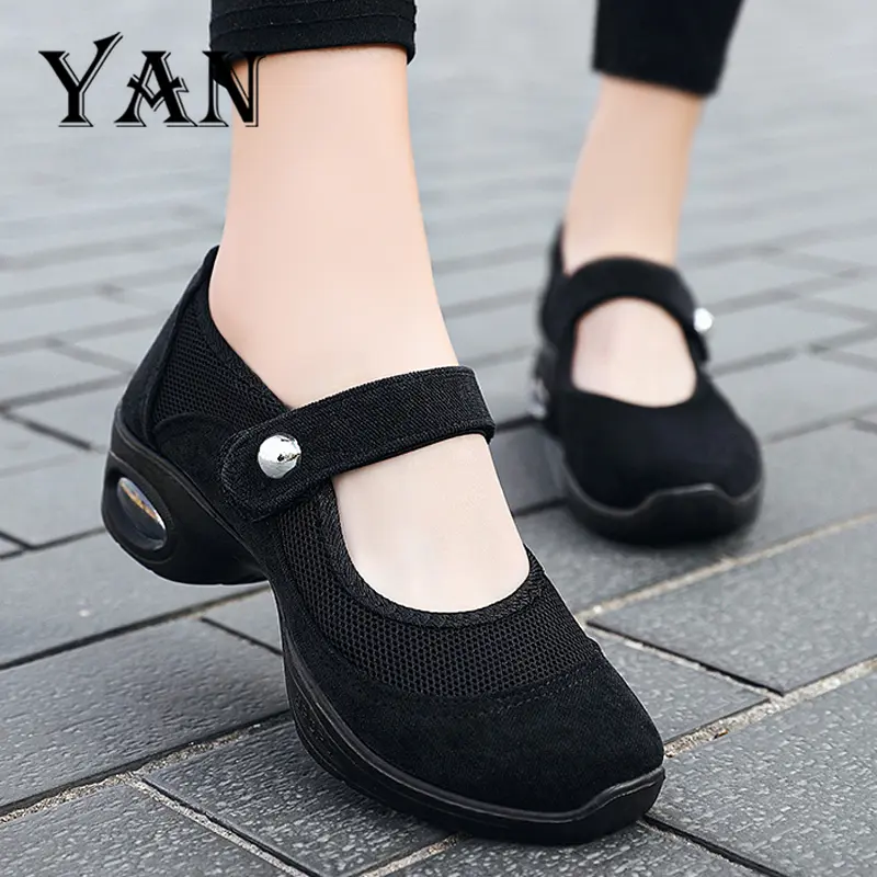 YAN Sepatu Dance Latin Wanita /Line Dance Sepatu Terbaru Ringan Sepatu Sneakers Wanita