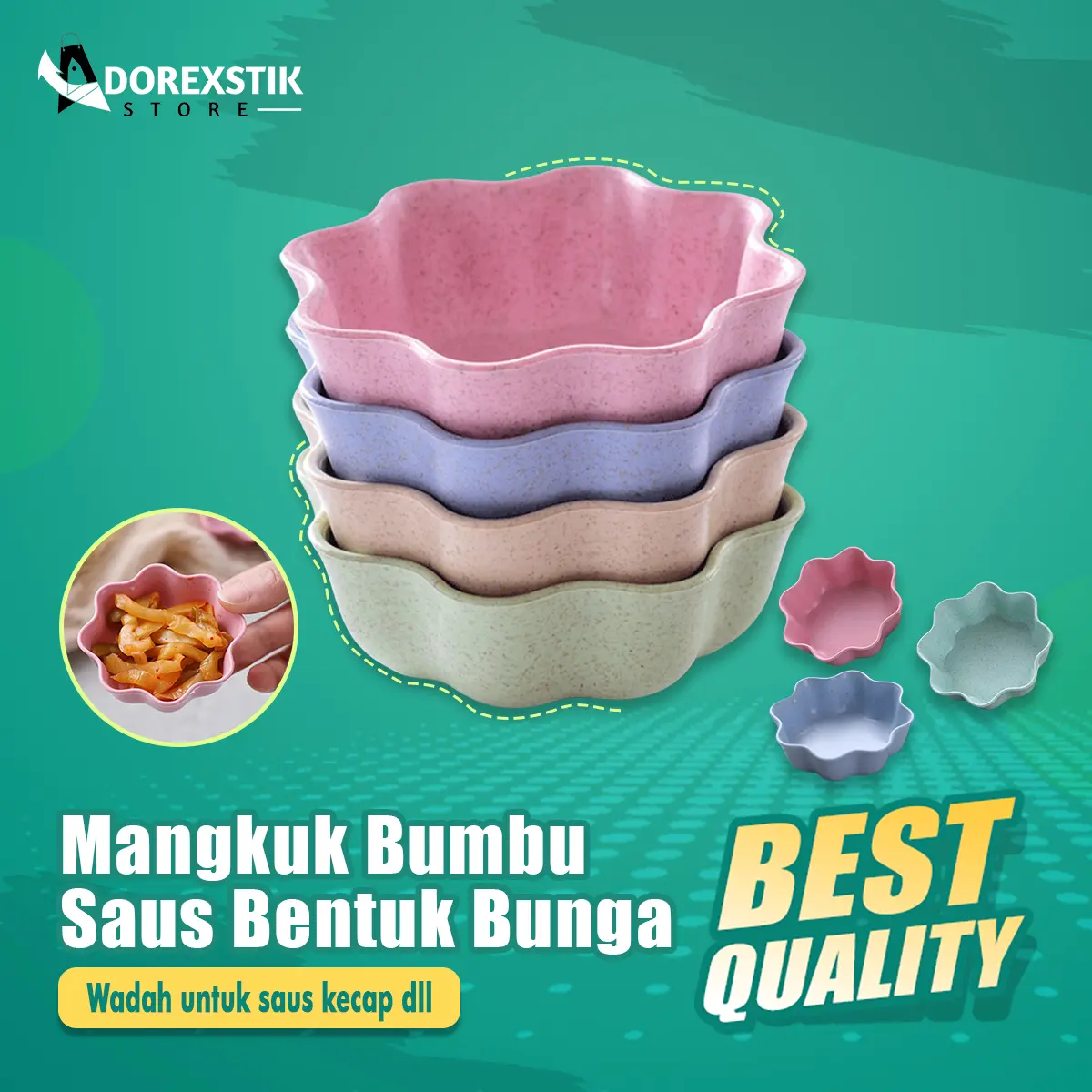 Mangkok Bumbu Saji Mangkok Saus Bahan Jerami Wadah kecap Dan bumbu