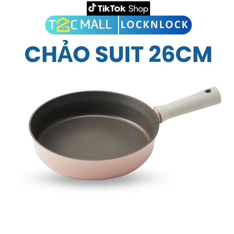 Chảo Chống Dính Bếp Từ LocknLock Suit Màu Hồng 26cm Chất Liệu Nhôm Phủ Sứ Cao Cấp Sâu Lòng Dẫn Nhiệt Nhanh Tay Cầm Bọc Silicone Cách Nhiệt CSU1263PIK Hàng Chính Hãng T2CMALL chaos aulong