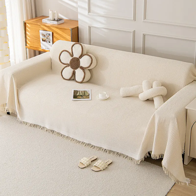 Sofa Cover Full Cover Cotton Gauze Camping Blanket Sofa Cushion Cover Full Wrap Sofa Slipcover