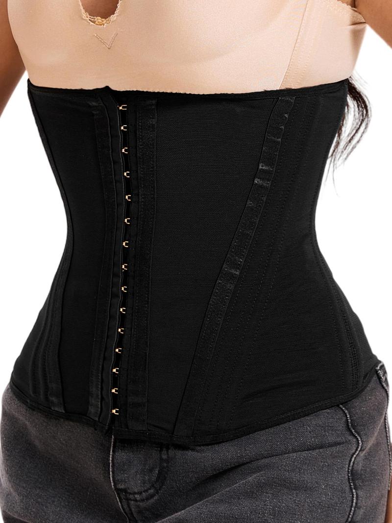 Product Introduction of Women's Solid Color Steel Boned Waist Cincher, Hook & Eye Closure Tummy Control Shaper, Waist Trainer, Shaper for Women, Tummy Tuck Garment 5