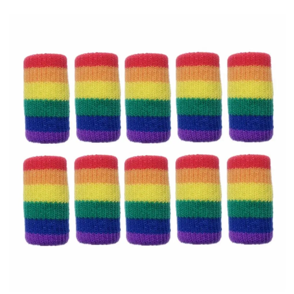 Rainbow Finger Brace Sleeve Cushion Pressure Finger Splins for Biking Badminton