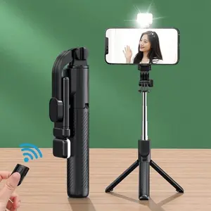 [HU] Tongsis Bluetooth LED R1S 3in1 Remote Selfie Tongsis Tripod Bluetooth - NON LED Murah