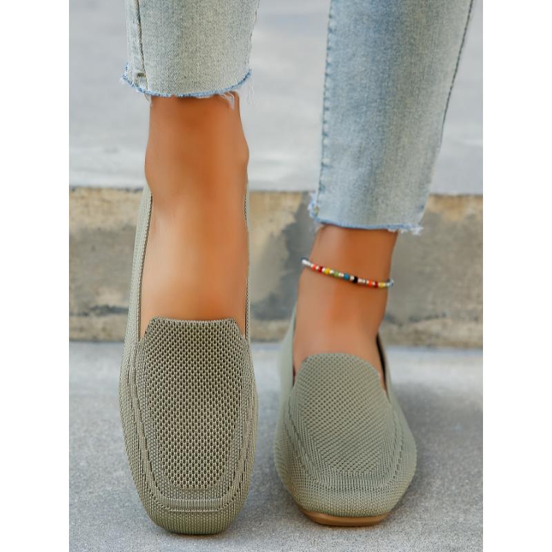 Product Introduction of Women's flat shoes with one strap, breathable square head large size wide foot shoes, casual and light walking shoes for all seasons 17