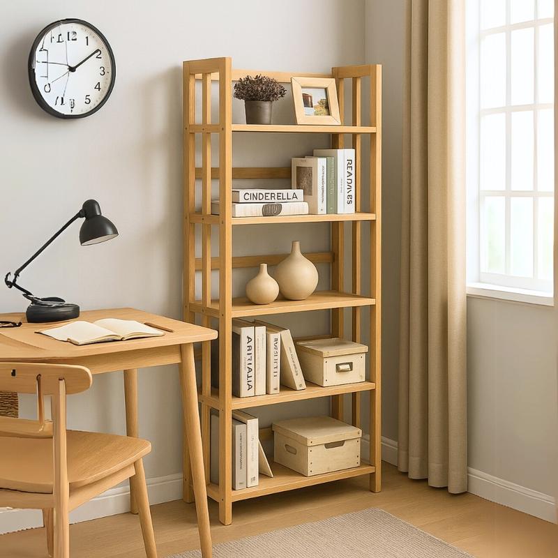 ALTUS 3 4 5 Tier Solid Wood Storage Rack-Natural - TikTok Shop Malaysia