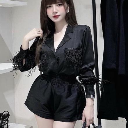 Bộ áo sơ mi lông vũ quần taffa bigsize 55-90kg